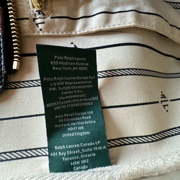 Ralph Lauren Black/Brown Equestrian Print PVC And Leather Shopper Tote - Picture 7 of 8